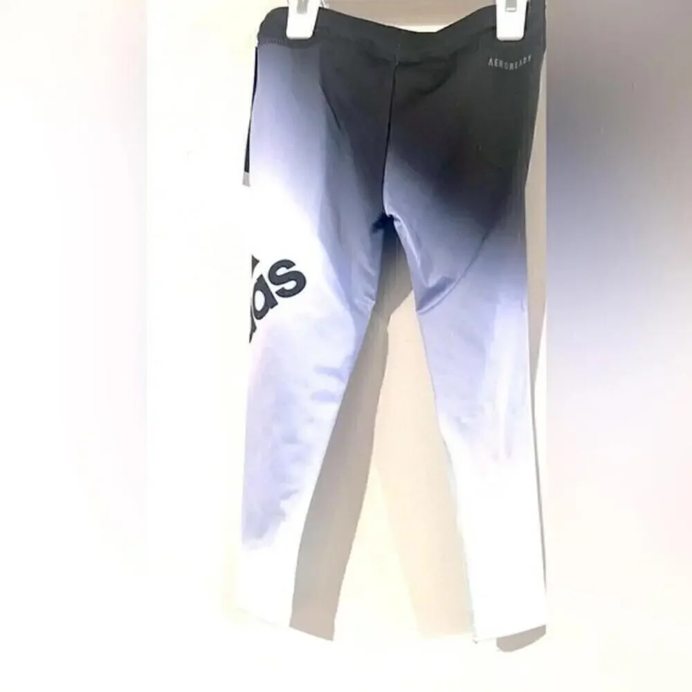 ADIDAS Little Girls AEROREADY Ombre Graphic Tight, leggings,workout pants size 4